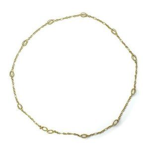18k YG Lantana Figaro + Cage Chain Necklace 40.5"